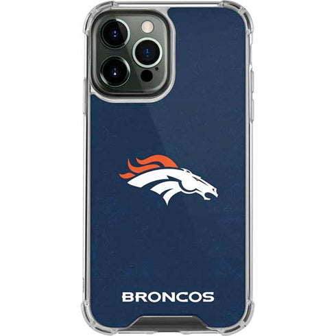 NFL Denver Broncos - Distressed iPhone 14 Pro Max Clear Case