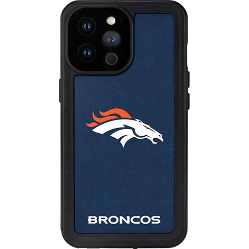 NFL Denver Broncos - Distressed iPhone 14 Pro Max Waterproof Case