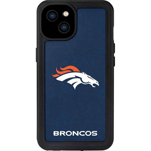 NFL Denver Broncos - Distressed iPhone 15 Plus Waterproof Case