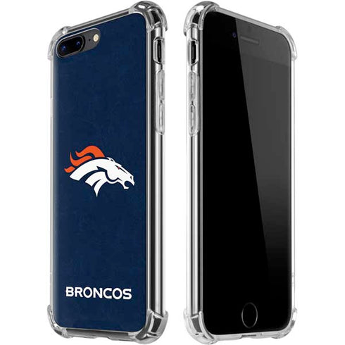 NFL Denver Broncos - Distressed iPhone 7/8 Plus Clear Case