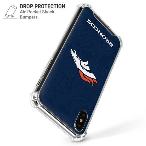 NFL Denver Broncos - Distressed iPhone XS Max Clear Case