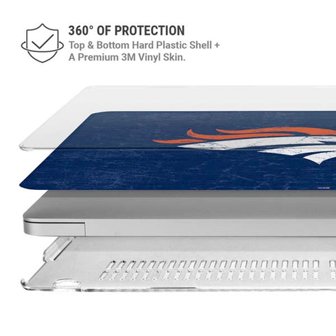 NFL Denver Broncos - Distressed MacBook Air 13in M1 (2021) Case plus Skin