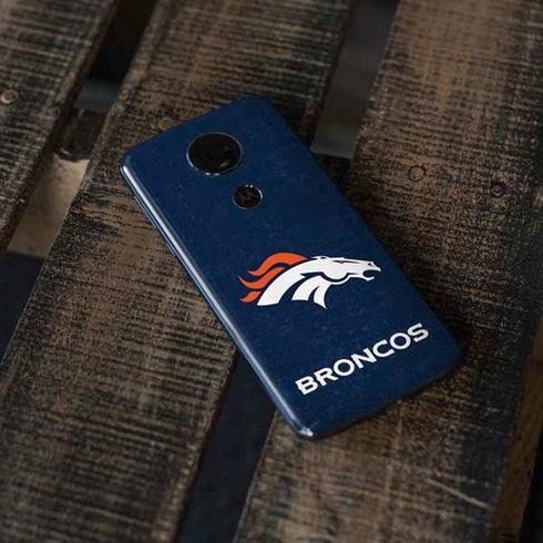 NFL Denver Broncos - Distressed Moto E5 Plus Skin