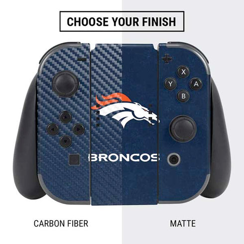 NFL Denver Broncos - Distressed Nintendo Switch Bundle Skin