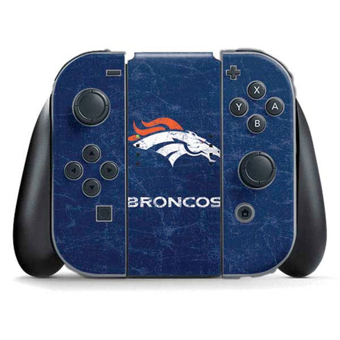 NFL Denver Broncos - Distressed Nintendo Switch (2017-2021) Joy-Con Controller Skin