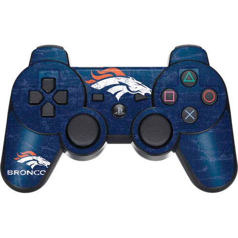 NFL Denver Broncos - Distressed PS3 Dual Shock wireless controller Skin