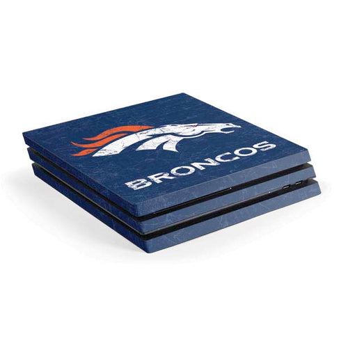 NFL Denver Broncos - Distressed PS4 Pro Console Skin