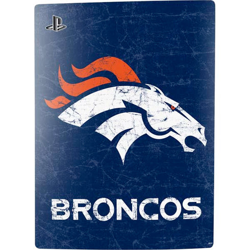 NFL Denver Broncos - Distressed PS5 Digital Edition Bundle Skin