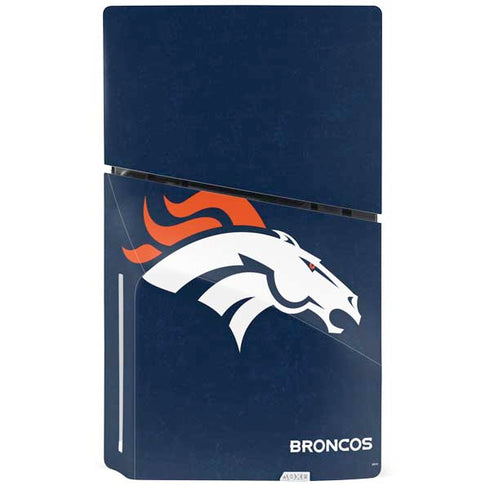 NFL Denver Broncos - Distressed PS5 Slim Disk Bundle Skin