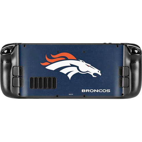 NFL Denver Broncos - Distressed Steam Deck Handheld Gaming Computer Skin