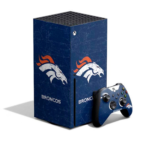 NFL Denver Broncos - Distressed Xbox Series X Bundle Skin