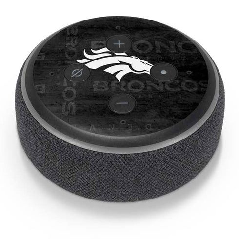 NFL Denver Broncos Black & White Amazon Echo Dot Skin