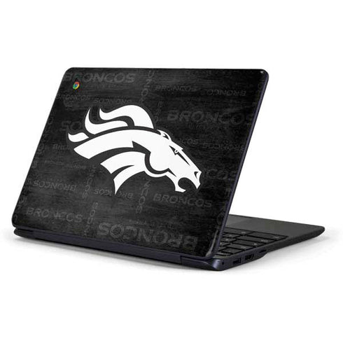 NFL Denver Broncos Black & White Samsung Chromebook Skin