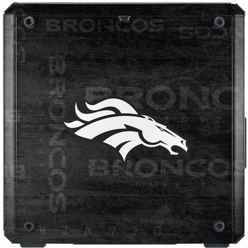 NFL Denver Broncos Black & White Cooler Master MasterBox Q300L Mini Tower Skin