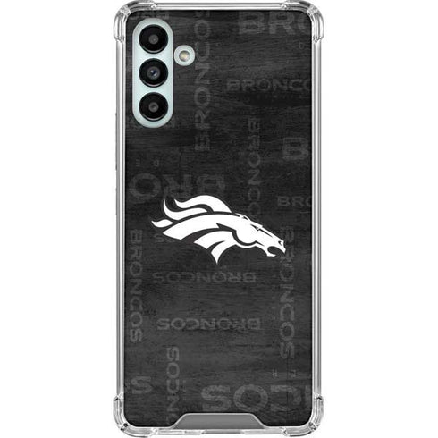 NFL Denver Broncos Black & White Galaxy A13 5G Clear Case
