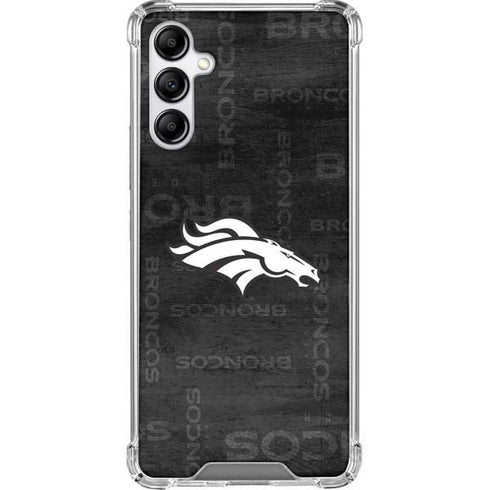 NFL Denver Broncos Black & White Galaxy A14 5G Clear Case