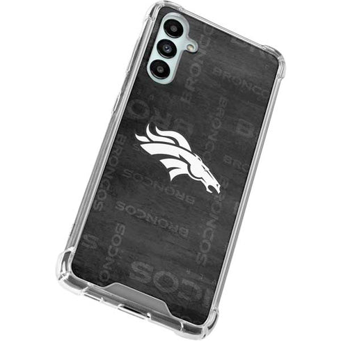 NFL Denver Broncos Black & White Galaxy A14 5G Clear Case