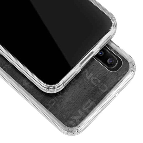 NFL Denver Broncos Black & White Galaxy A30 Clear Case