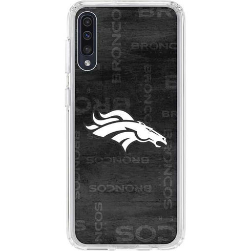 NFL Denver Broncos Black & White Galaxy A50 Clear Case