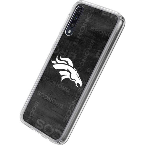 NFL Denver Broncos Black & White Galaxy A50 Clear Case