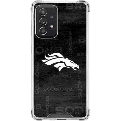 NFL Denver Broncos Black & White Galaxy A52 5G Clear Case
