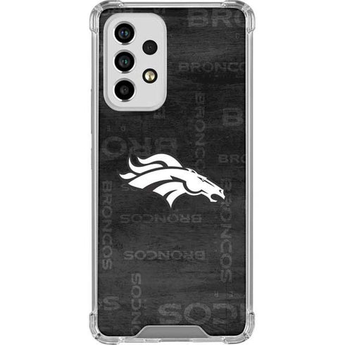 NFL Denver Broncos Black & White Galaxy A53 5G Clear Case