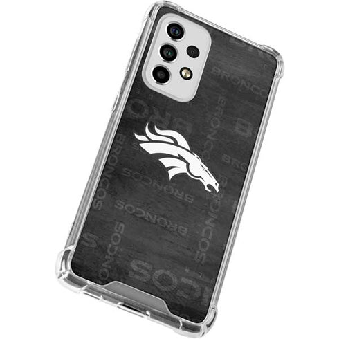 NFL Denver Broncos Black & White Galaxy A53 5G Clear Case