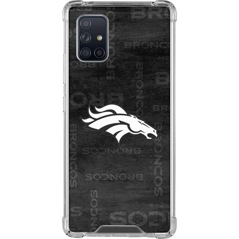 NFL Denver Broncos Black & White Galaxy A71 5G Clear Case