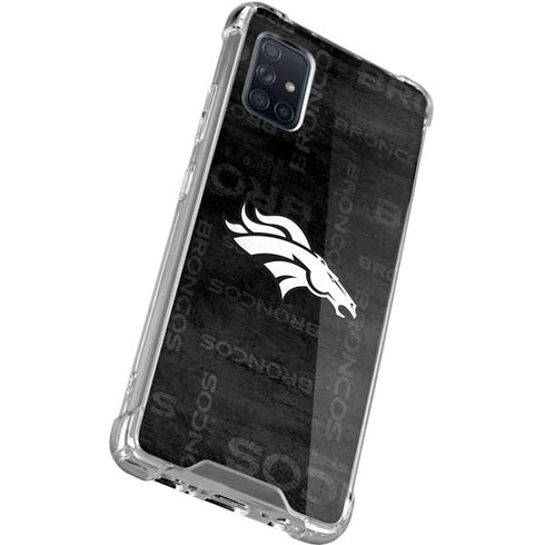 NFL Denver Broncos Black & White Galaxy A71 5G Clear Case