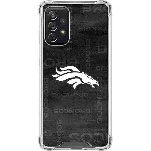 NFL Denver Broncos Black & White Galaxy A72 5G Clear Case