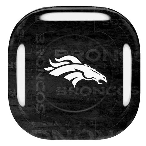 NFL Denver Broncos Black & White Galaxy Buds Pro Skin