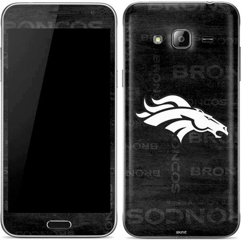 NFL Denver Broncos Black & White Galaxy J3 Skin