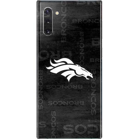 NFL Denver Broncos Black & White Galaxy Note 10 Skin