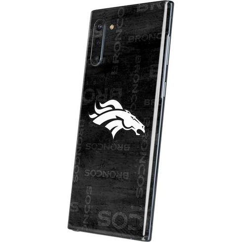 NFL Denver Broncos Black & White Galaxy Note 10 Skin