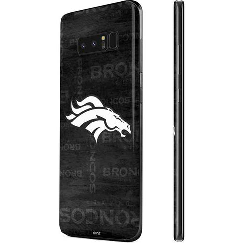 NFL Denver Broncos Black & White Galaxy Note 8 Skin