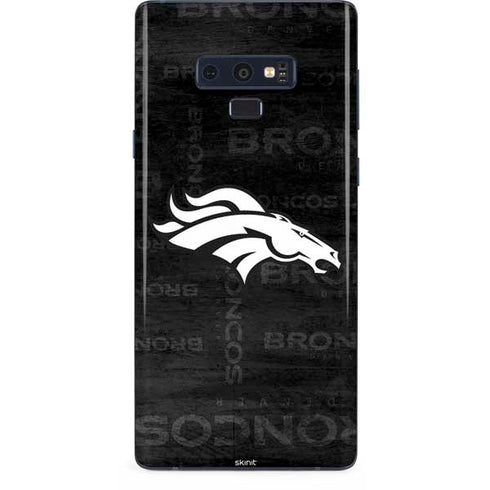 NFL Denver Broncos Black & White Galaxy Note 9 Skin