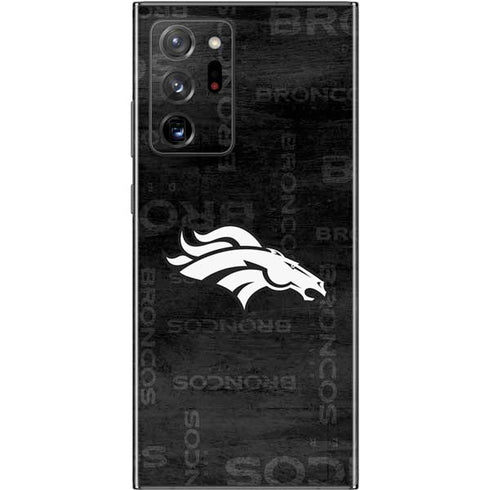 NFL Denver Broncos Black & White Galaxy Note20 Ultra 5G Skin
