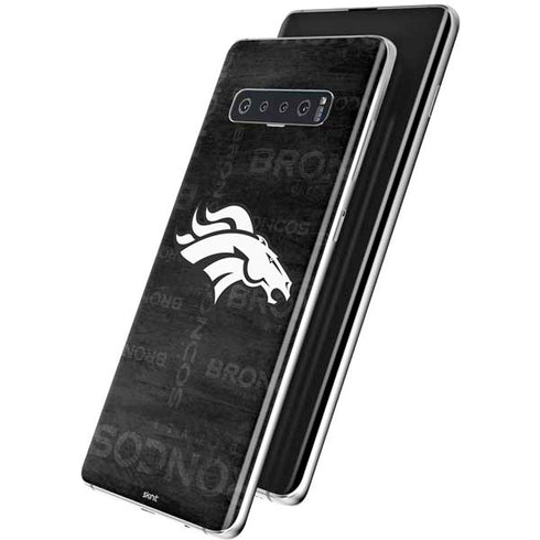 NFL Denver Broncos Black & White Galaxy S10 Skin