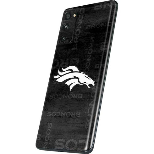 NFL Denver Broncos Black & White Galaxy S20 Fan Edition Skin