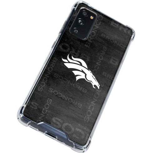 NFL Denver Broncos Black & White Galaxy S20 FE Clear Case