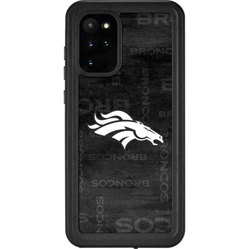 NFL Denver Broncos Black & White Galaxy S20 Plus Waterproof Case