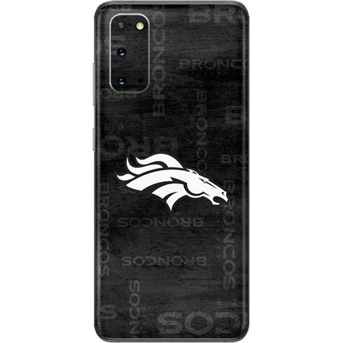 NFL Denver Broncos Black & White Galaxy S20 Skin