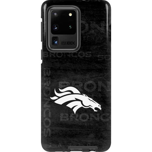 NFL Denver Broncos Black & White Galaxy S20 Ultra 5G Pro Case