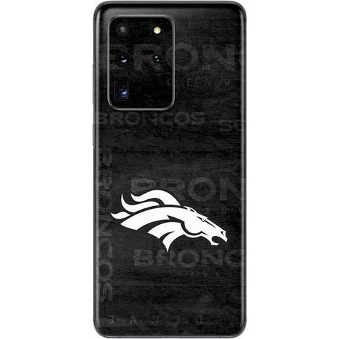 NFL Denver Broncos Black & White Galaxy S20 Ultra 5G Skin