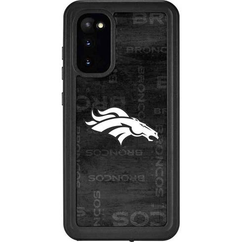 NFL Denver Broncos Black & White Galaxy S20 Waterproof Case