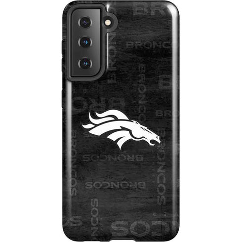 NFL Denver Broncos Black & White Galaxy S21 5G Pro Case