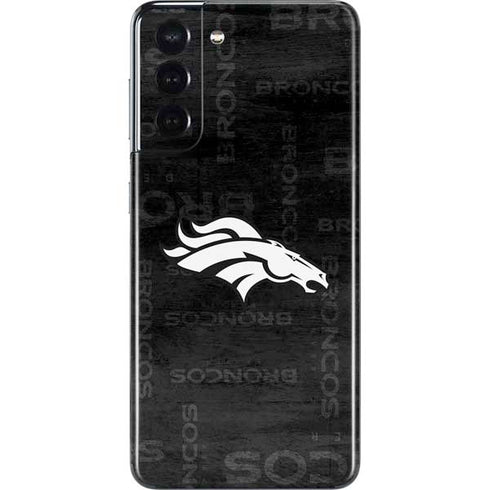 NFL Denver Broncos Black & White Galaxy S21 5G Skin