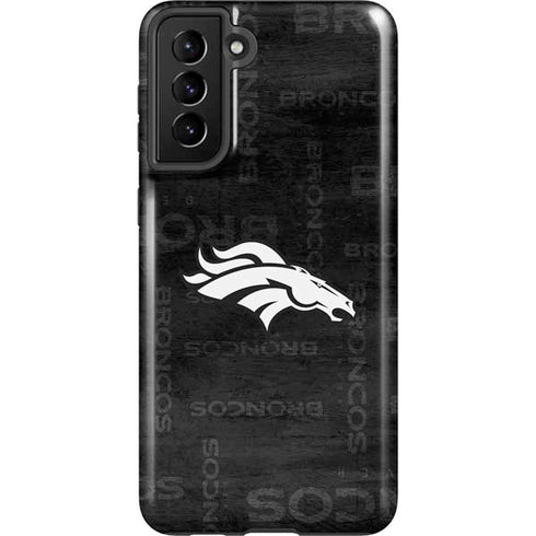 NFL Denver Broncos Black & White Galaxy S21 FE Pro Case