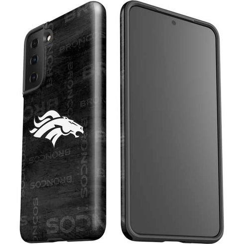 NFL Denver Broncos Black & White Galaxy S21 FE Pro Case