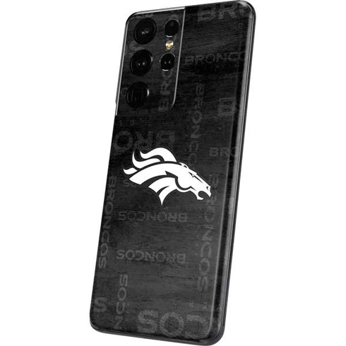 NFL Denver Broncos Black & White Galaxy S21 Ultra 5G Skin